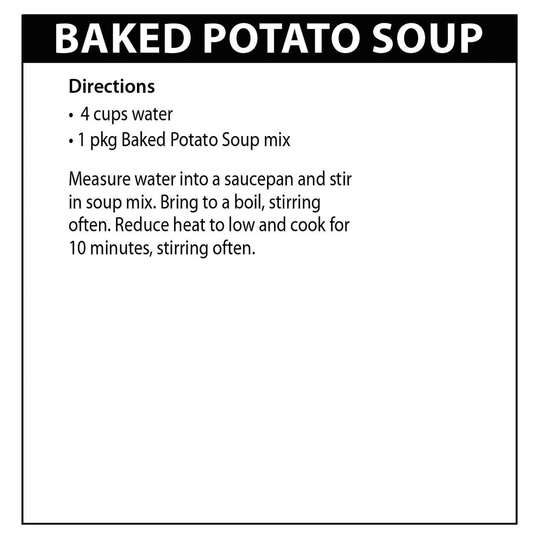 Rada Baked Potato Soup Quick Mix 1 Pack