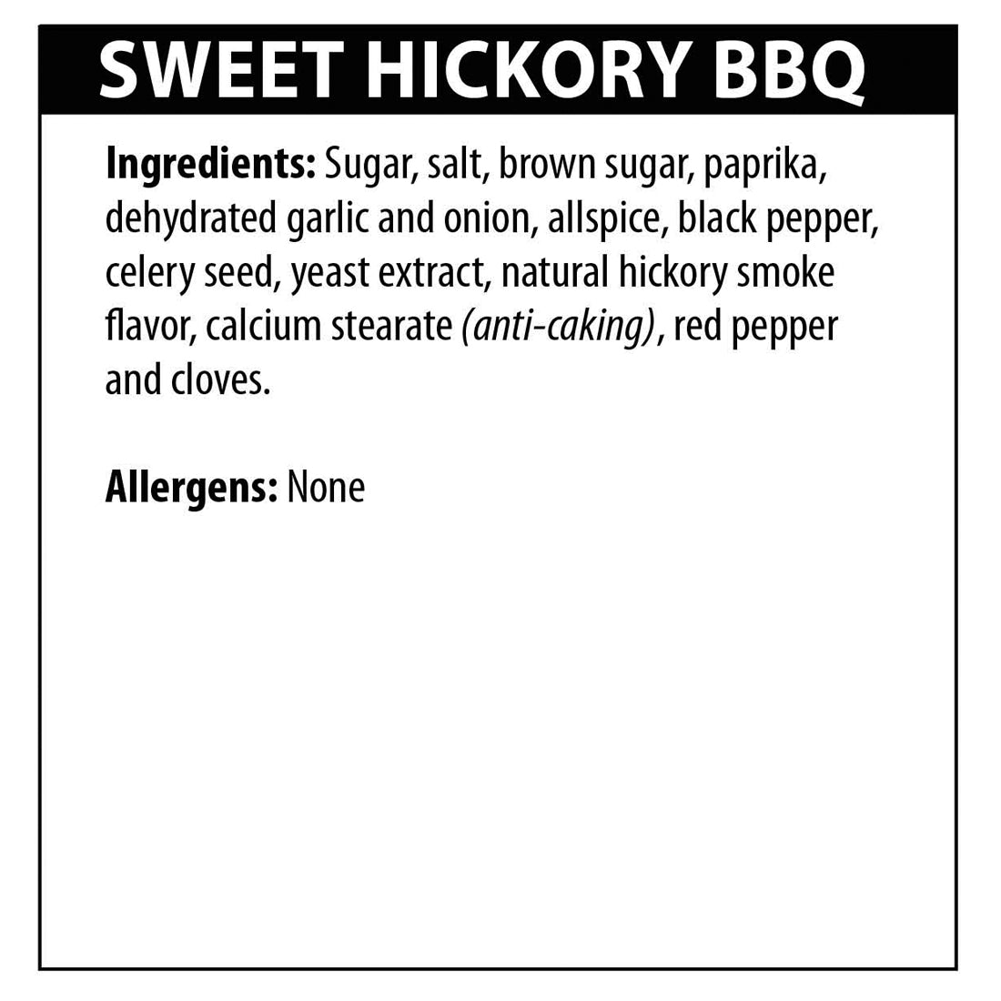 Hickory Bbq Seasoning